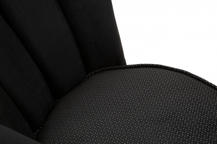 Fotoliu Vienna, Lemn/Fier/Stofa, Negru/Auriu, 78x83x76 cm [6]