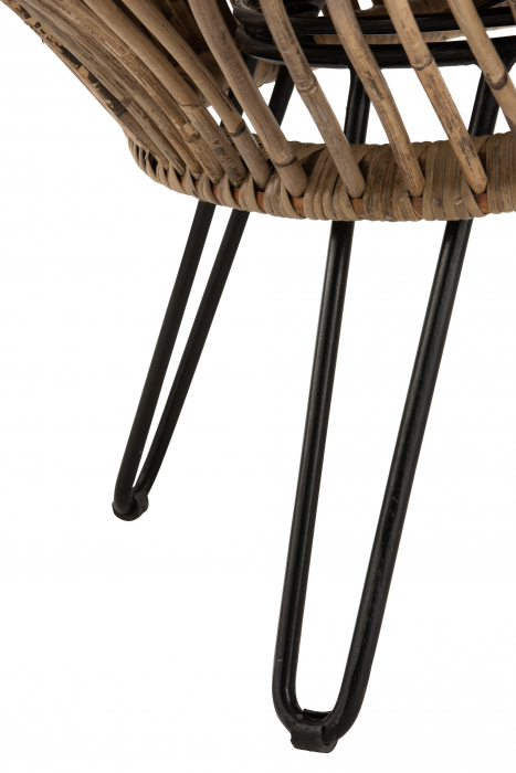 Fotoliu Vivi cu perna, Ratan/Bambus, Natural, 104x82.5x96.5 cm [7]