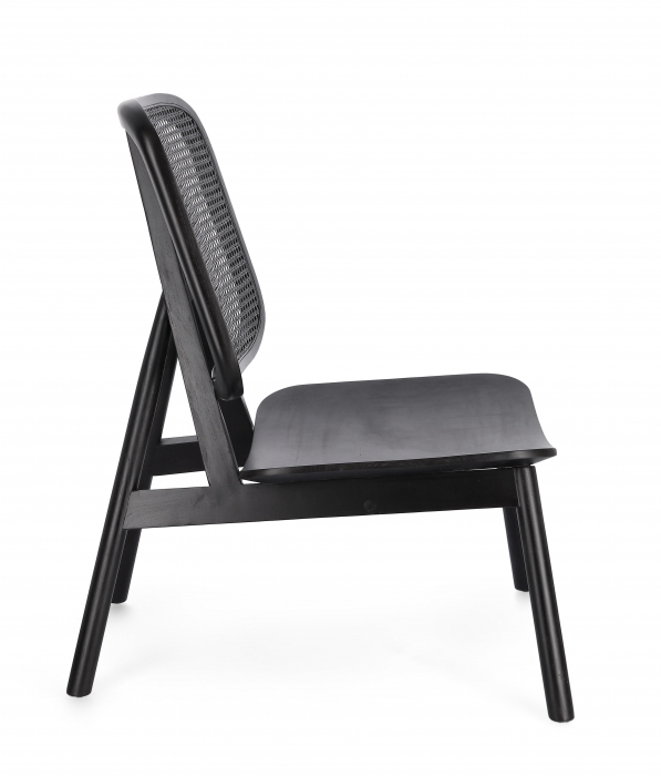 Fotoliu, Yves, Lemn de Teak, Negru [2]