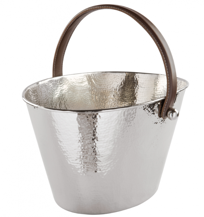 Frapiera Calisto, Piele artificiala/Otel inoxidabil, Argintiu, 36x27x36 cm [2]