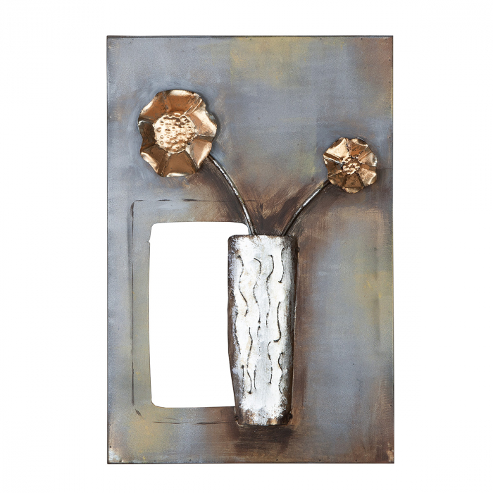 Galeria GILDE, Tablou, Trio de flori, Metal, auriu, argintiu, PU 3, 3 buc. asortate, L. 3,5 cm, L. 40 cm, H. 60 cm [4]