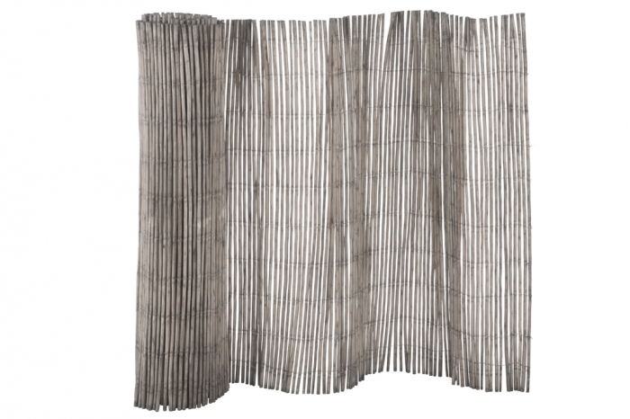 Gard de nuiele, Rachita Bambus, Gri, 200×1.5×100 cm Jolipa
