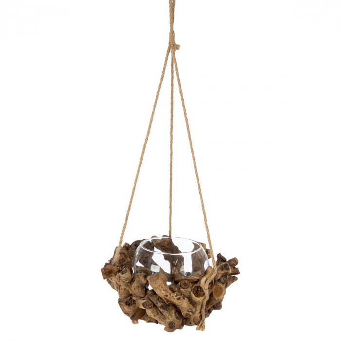 Ghirlandă, Suport lumanare, Lemn, ecru, PU 2, H. 50 cm, D. 25 cm [1]