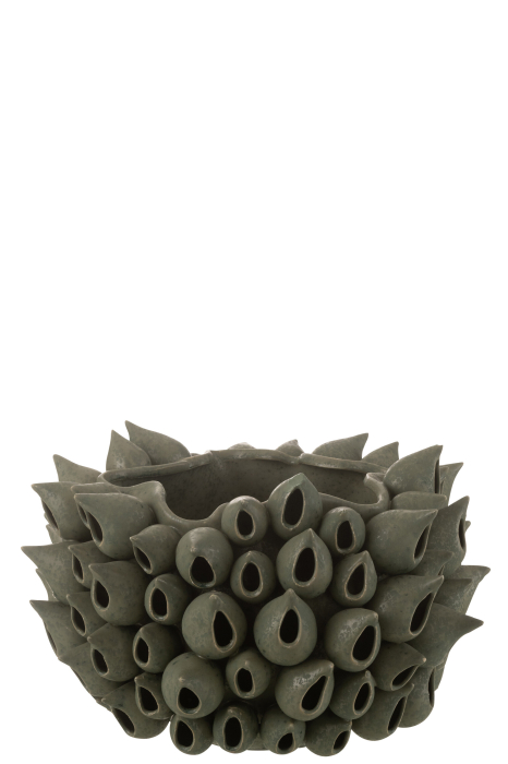 Ghiveci Anemone Low Porțelan, Verde, L 36| W 35| H 24 cm [1]