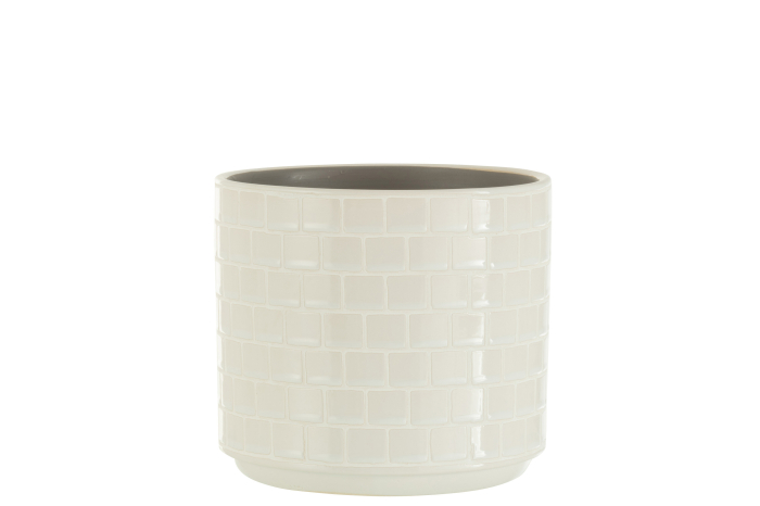 Ghiveci, Ceramica, Alb, 17x17x15 [1]