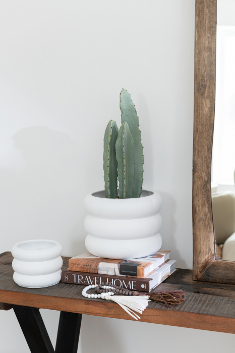 Ghiveci, Ceramica, Alb , 22.8x22.8x17 [1]