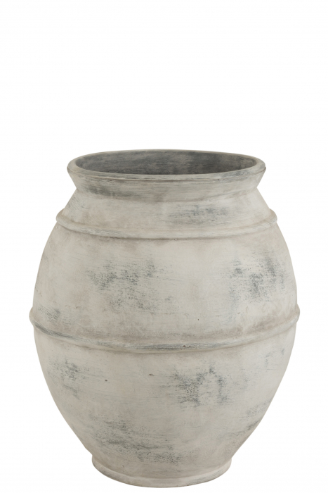 Ghiveci, Ceramica, Alb, 56x56x67 cm