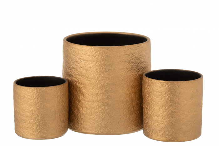 Ghiveci Gatsby, Ceramica, Auriu, 16.5x16.5x17 [3]