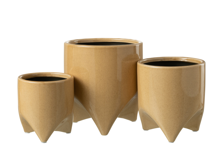 Ghiveci, Ceramica, Bej, 18x18x20.5 [2]