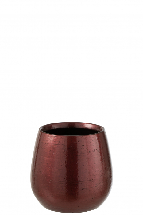 Ghiveci, Ceramica, Bordeaux, 21x21x19 cm