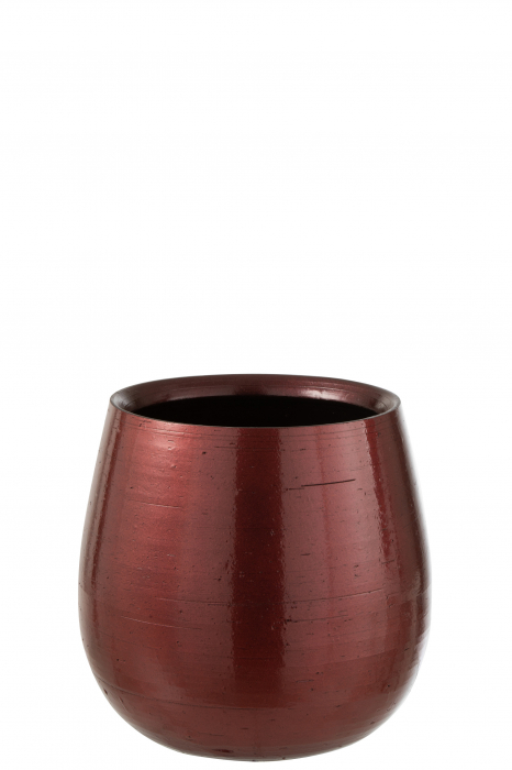 Ghiveci, Ceramica, Bordeaux, 23.5x23.5x22 cm