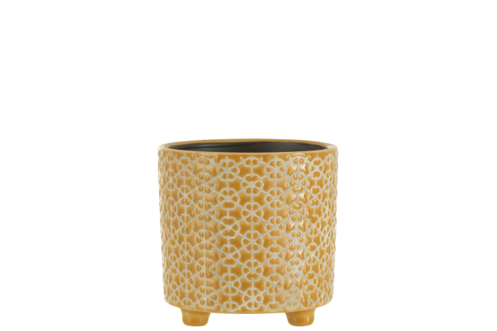 Ghiveci, Ceramica, Galben, 14x14x13.5 [2]