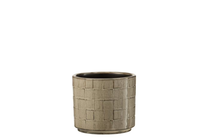 Ghiveci, Ceramica, Gri, 12x12x11 [1]