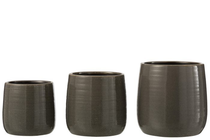 Ghiveci, Ceramica, Gri, 15x15x16.5 [4]