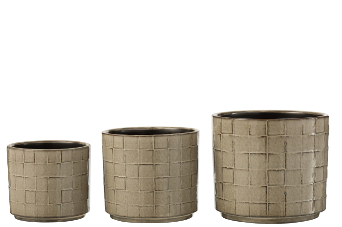 Ghiveci, Ceramica, Gri, 16.5x16.5x15 [3]