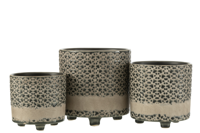 Ghiveci, Ceramica, Gri, 16.5x16.5x17 [3]