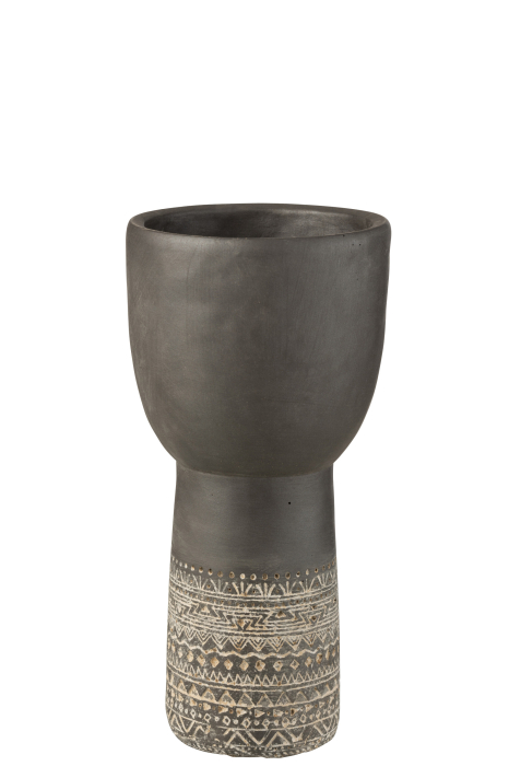Ghiveci, Ceramica, Gri, 17.5x17.5x35 [1]