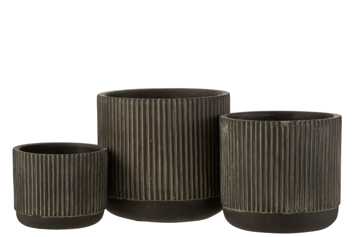 Ghiveci, Ceramica, Negru, 14x14x13 [2]