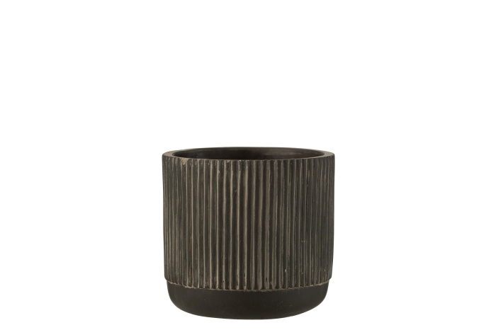 Ghiveci, Ceramica, Negru, 14x14x13 [1]