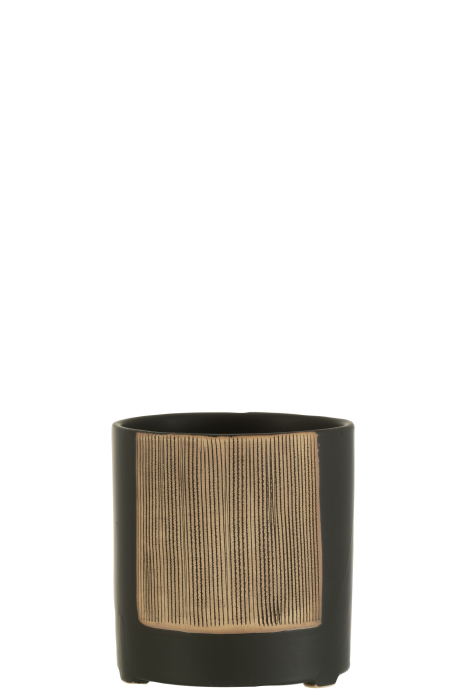 Ghiveci, Ceramica, Negru, 15x15x15.5 [1]