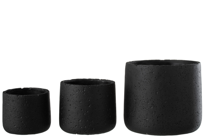 Ghiveci, Ceramica, Negru, 19x19x17 [3]