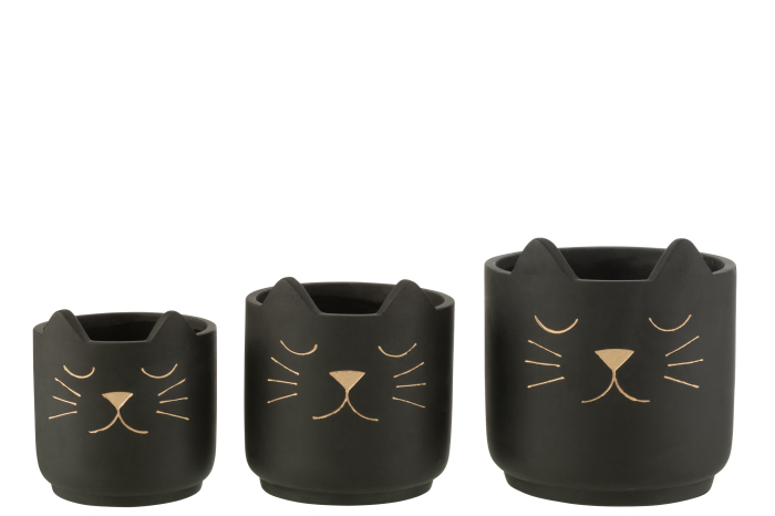 Ghiveci, Ceramica, Negru, 19x19x20 [4]