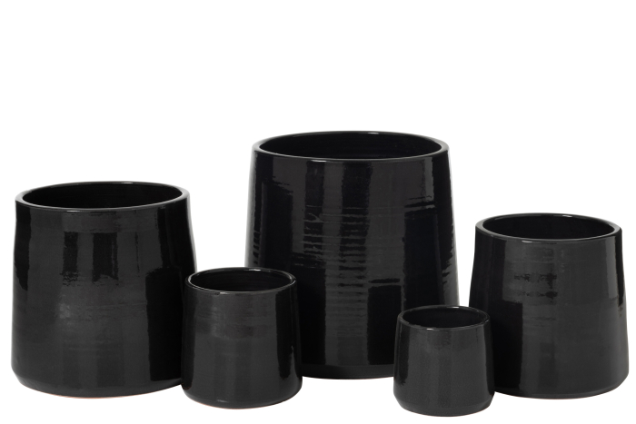 Ghiveci, Ceramica, Negru, 35x35x31.5 [2]