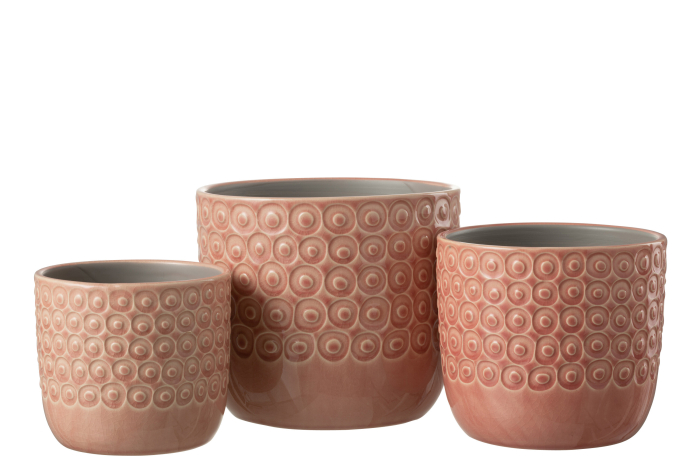 Ghiveci, Ceramica, Roz, 17x17x15 [2]