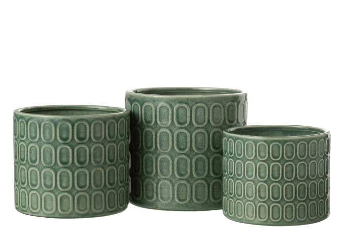 Ghiveci, Ceramica, Verde, 17x17x15.3 [3]