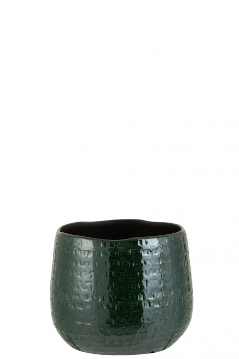 Poza Ghiveci, Ceramica, Verde, 18x18x18.5 cm