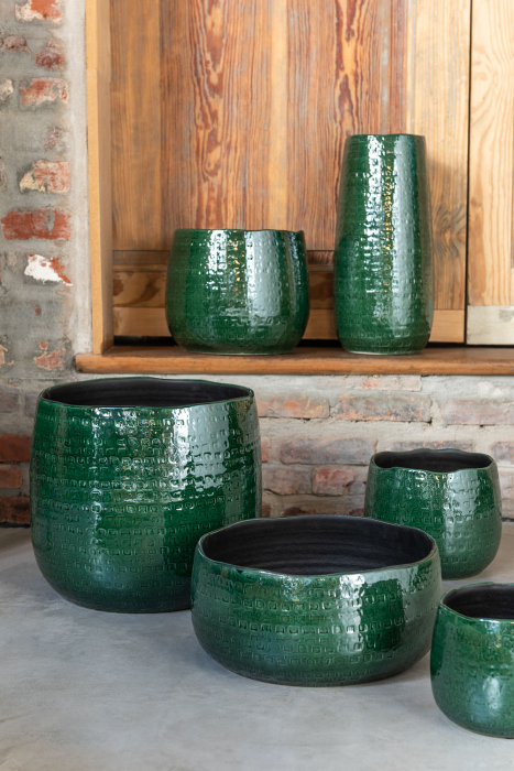 Ghiveci, Ceramica, Verde, 33x33x30 [2]