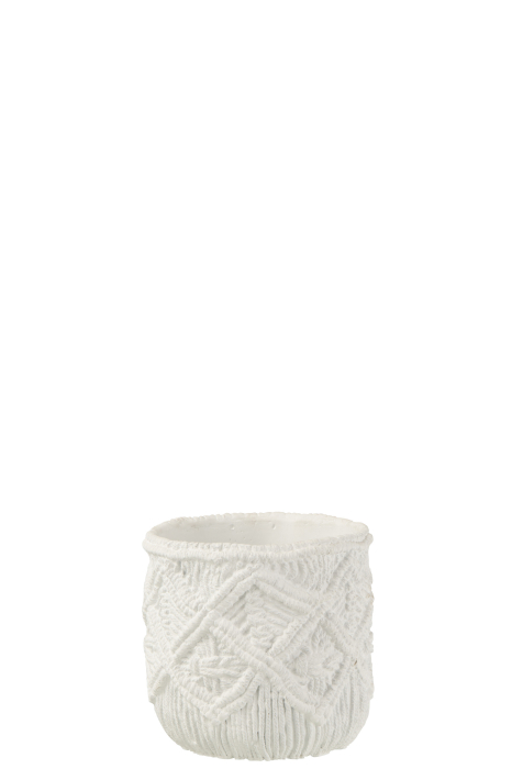 Ghiveci, Ciment, Alb, 15.5x15.5x14 [1]