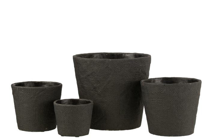 Ghiveci, Ciment, Negru, 25.5x25.5x23.5 [2]