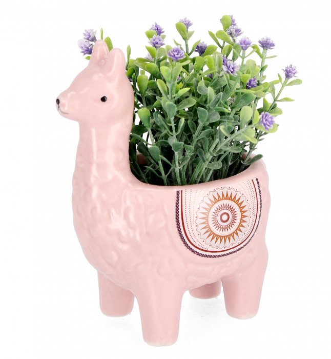 Ghiveci de plante, roz, alpaca H16