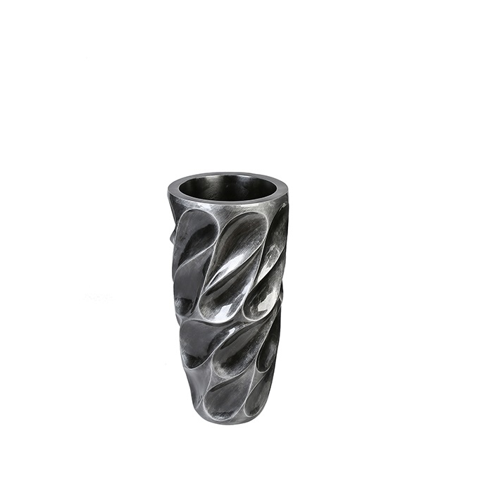Ghiveci Drop, fibra de sticla, argintiu, 70x33 cm [2]