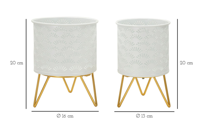 Ghiveci Glod, set 2, Carly cm ø 16x20-13x20  [6]