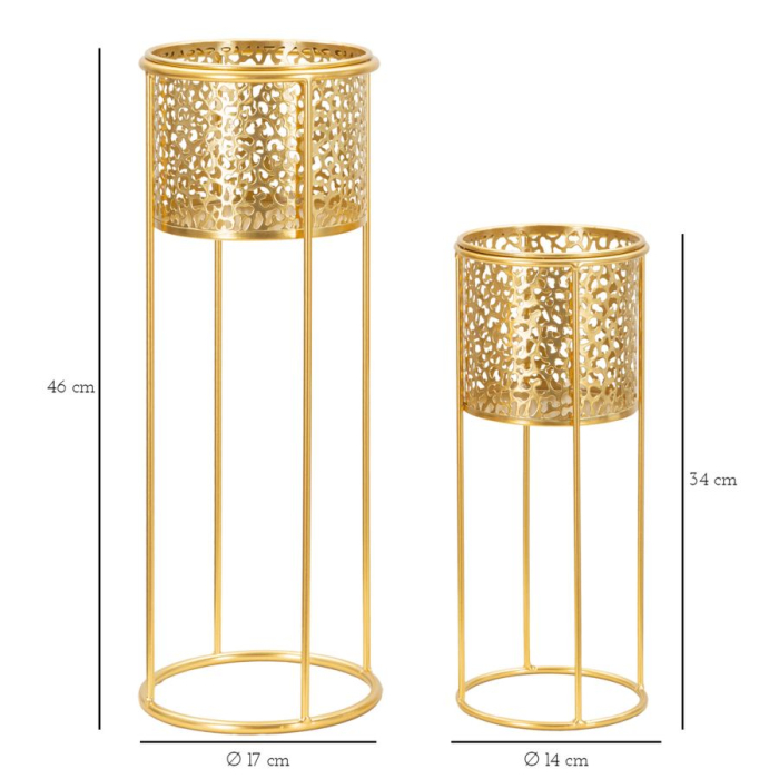 Ghiveci Glod, set 2,cm ø 17x46-14x34  [6]