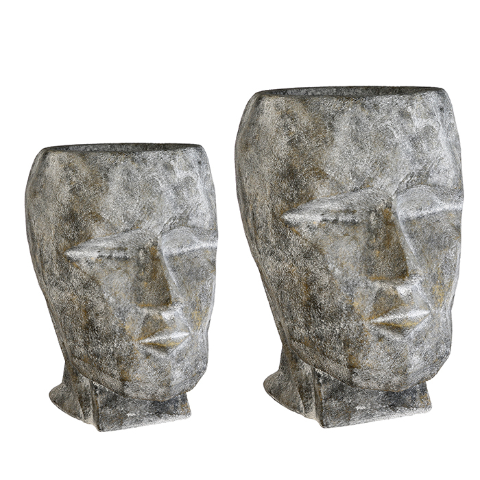 Ghiveci Head, compozit, gri, 31x45x40 cm [8]