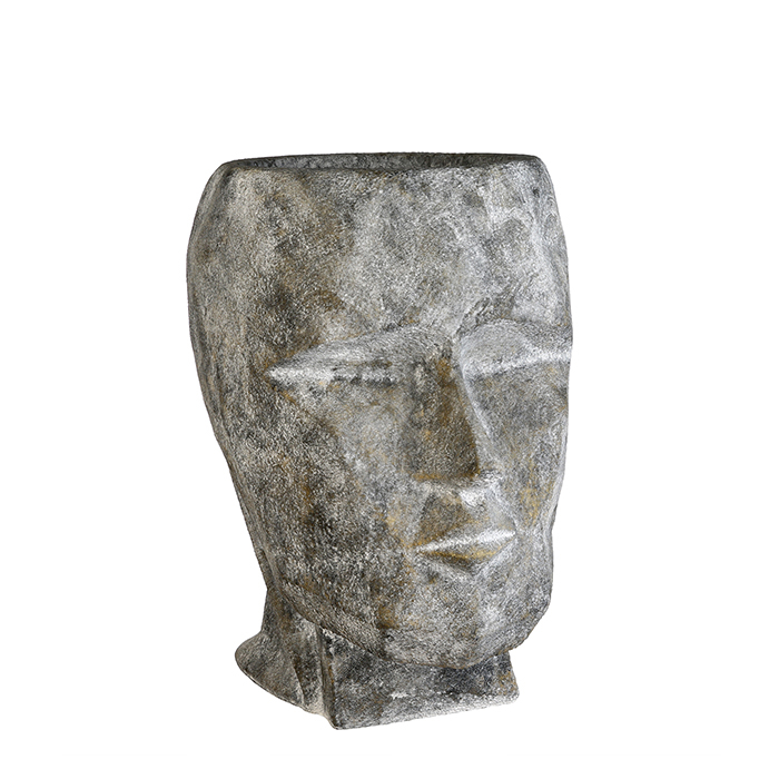 Ghiveci Head, compozit, gri, 31x45x40 cm [2]