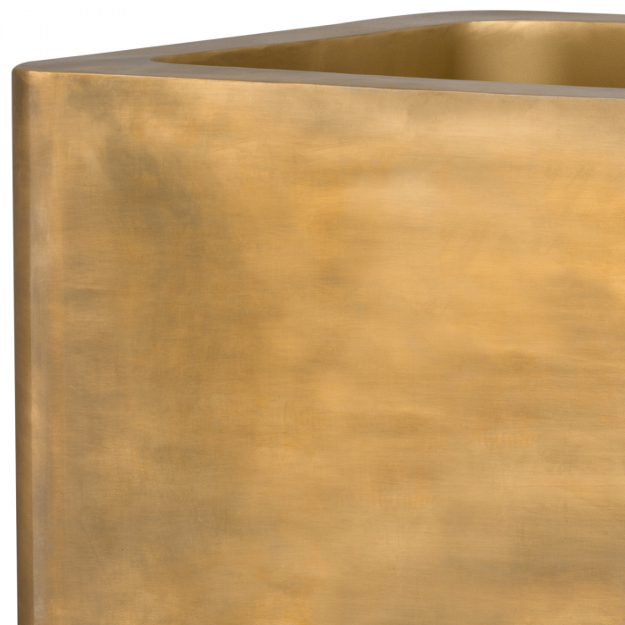 Ghiveci, Jasper pătrat, finisaj din alamă cu aspect vintage 70 x 70 x H. 100 cmL. 70 | W. 70 | H. 100 (CM) [3]