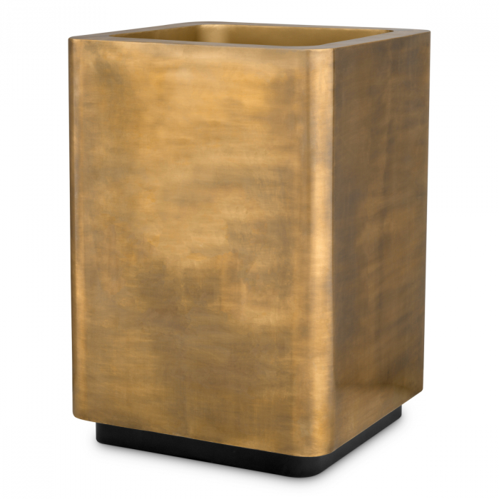 Ghiveci, Jasper pătrat, finisaj din alamă cu aspect vintage 70 x 70 x H. 100 cmL. 70 | W. 70 | H. 100 (CM) [1]