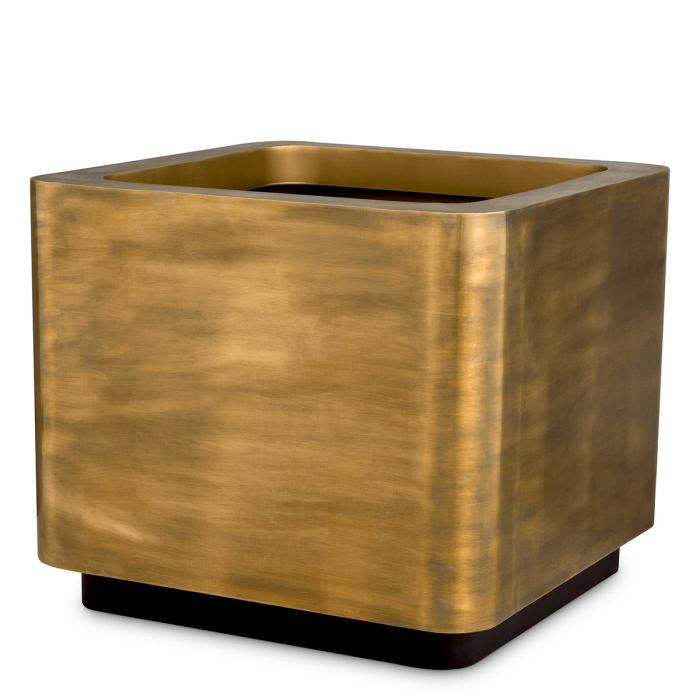 Ghiveci, Jasper pătrată M, finisaj din alamă cu aspect vintage 70 x 70 x H. 60 cmL. 70 | W. 70 | H. 60 (CM) [1]