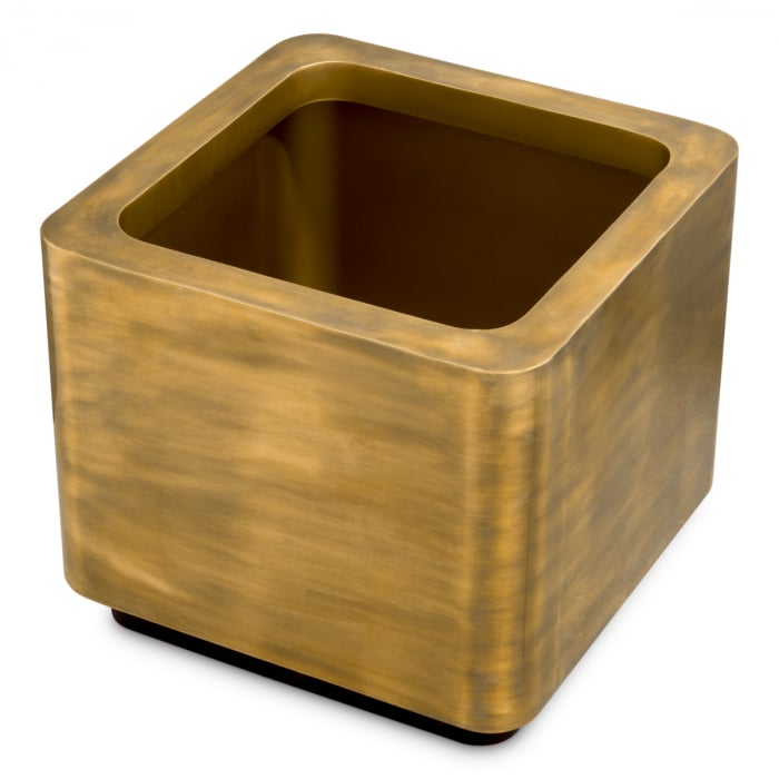 Ghiveci, Jasper pătrată M, finisaj din alamă cu aspect vintage 70 x 70 x H. 60 cmL. 70 | W. 70 | H. 60 (CM) [2]