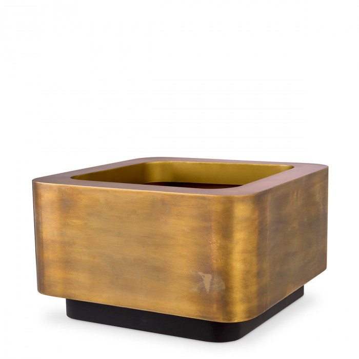 Ghiveci, Jasper pătrată XS, finisaj din alamă cu aspect vintage 60 x 60 x H. 35 cmL. 60 | W. 60 | H. 35.5 (CM) [1]