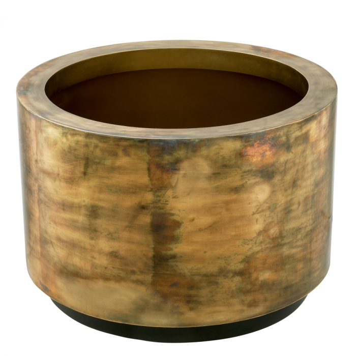 Ghiveci, Jasper rotund L, finisaj din alamă cu aspect vintage Ø 79.5 | H. 54 (CM) [5]