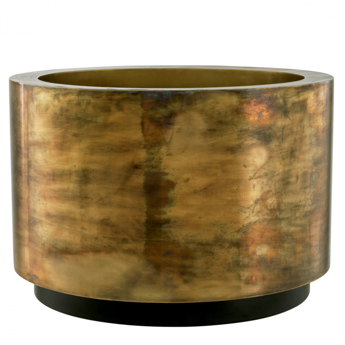 Ghiveci, Jasper rotund L, finisaj din alamă cu aspect vintage Ø 79.5 | H. 54 (CM) [4]