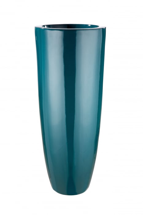 Ghiveci Konus, Fibra de sticla Rasina, Albastru, 75×35 cm GILDE