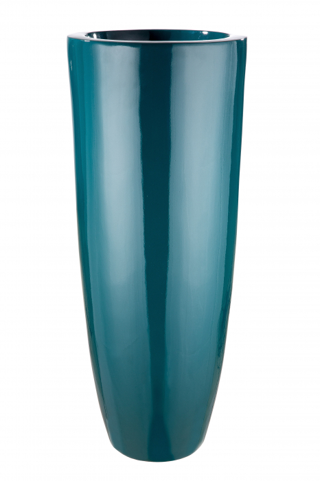 Suport ghiveci Konus, Fibra de sticla Rasina, Albastru, 92x36 cm