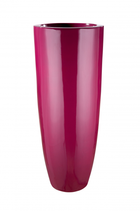 Poza Ghiveci Konus, Fibra de sticla Rasina, Roz inchis, 75x35 cm