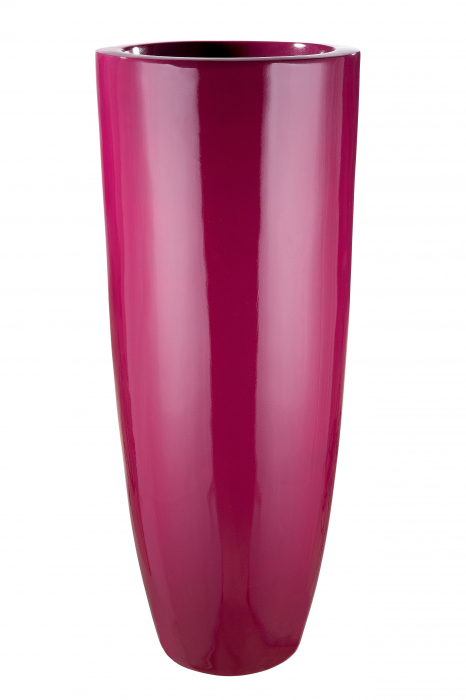 Ghiveci Konus, Fibra de sticla Rasina, Roz inchis, 92×36 cm GILDE
